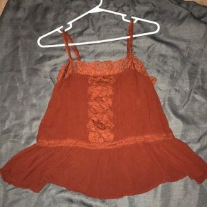 Cute burnt orange/red tank top!